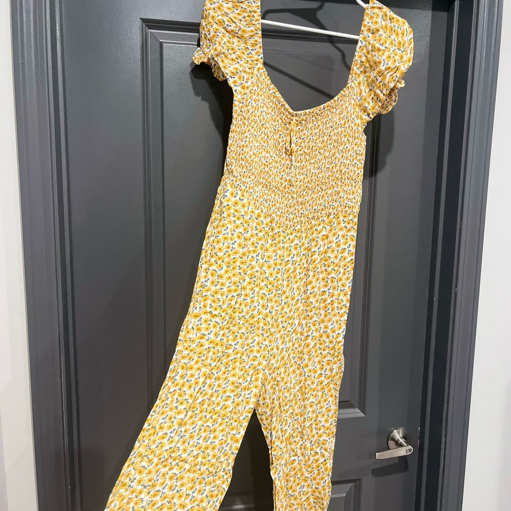 Yellow Floral Jumpsuit